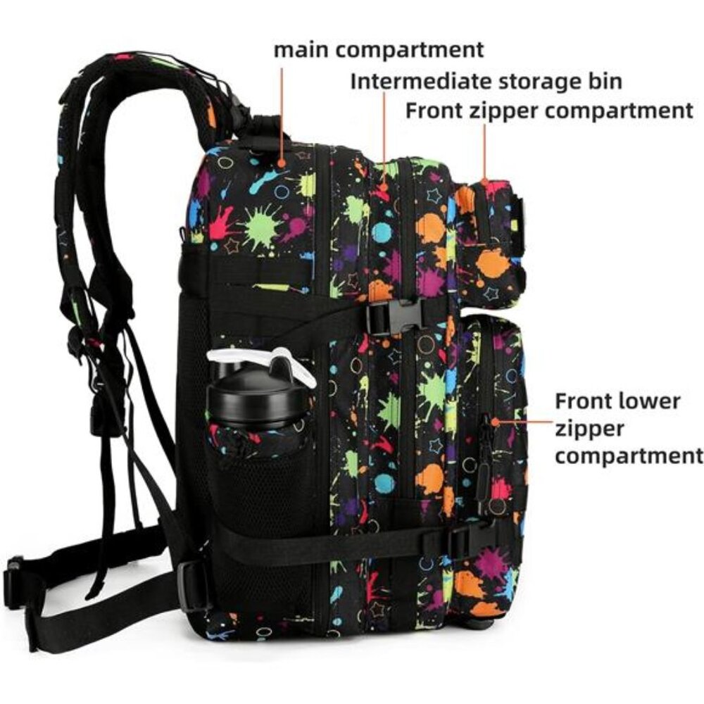 45L Tactical Assault Backpack 3 day assault pack with Molle Waterproof Backpack - Picture 4 of 6